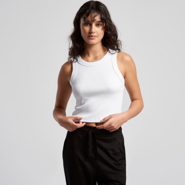 AS Colour Womens Organic Rib Crop Tank Thumbnail